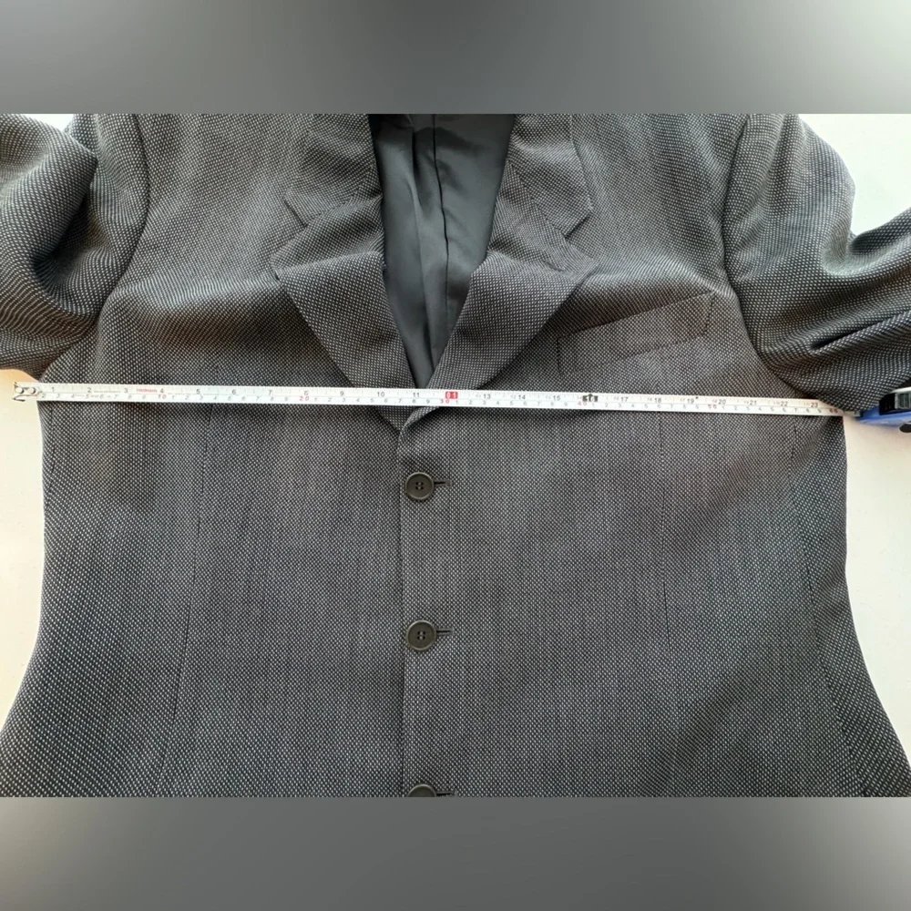 Giorgio Armani Collezioni Wool Blazer Neiman Marcus Gray Houndstooth